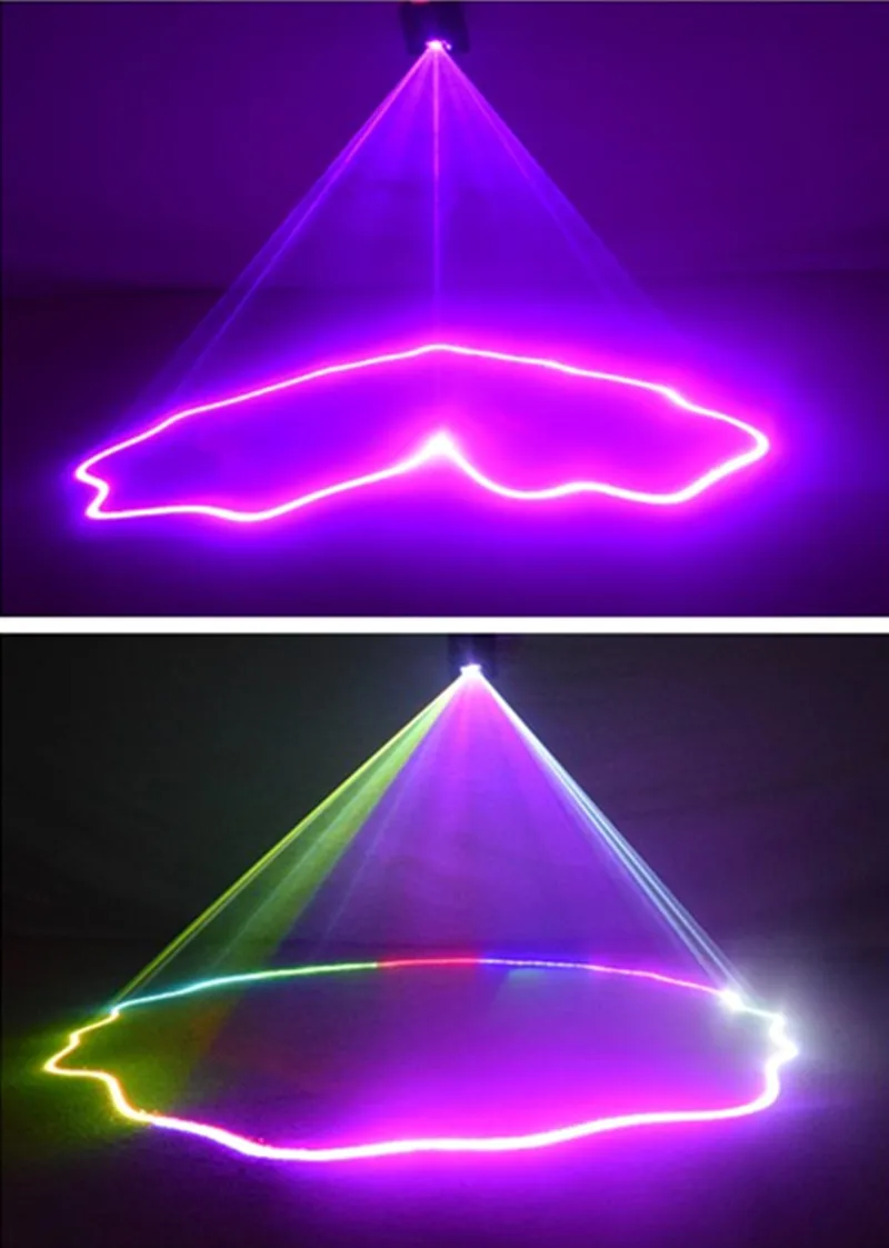 Новые горячие 1 головы DJ лазерный сценический Свет Полноцветный RGB узоры линии сканирования проектор сценический эффект освещение для дискотеки рождественские Вечерние