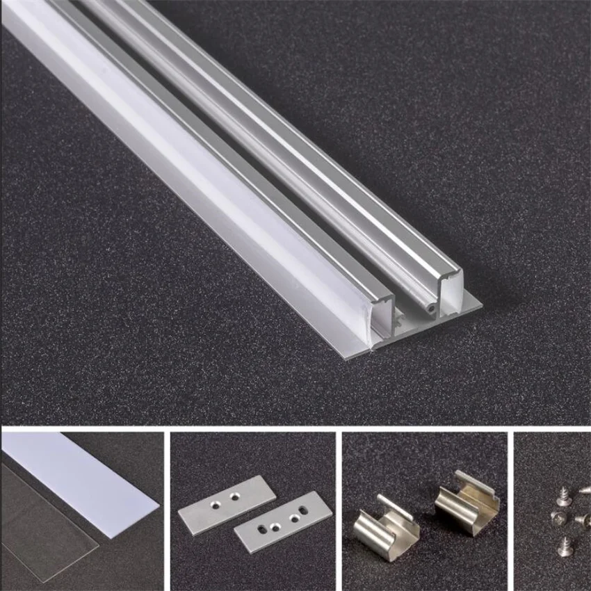 

YANGMIN Free Shipping 2M/Pcs LED Aluminum Channel 3.3ft/1M Silver U-Shape Aluminum Profile Internal Width 12mm