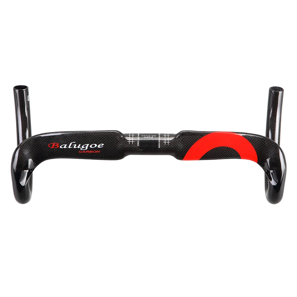 

Balugoe New Particle paint design Carbon full handlebar bent bar carbon fiber road bike handlebar 3K 40/42/44 cm Internal cable