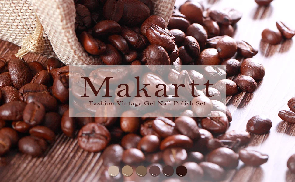 Makartt Комплект гель-лаков для ногтей-6 осенне-зимних цветов УФ-гель для ногтей классический коричневый цвет Базовое покрытие верхнее покрытие гель комплект