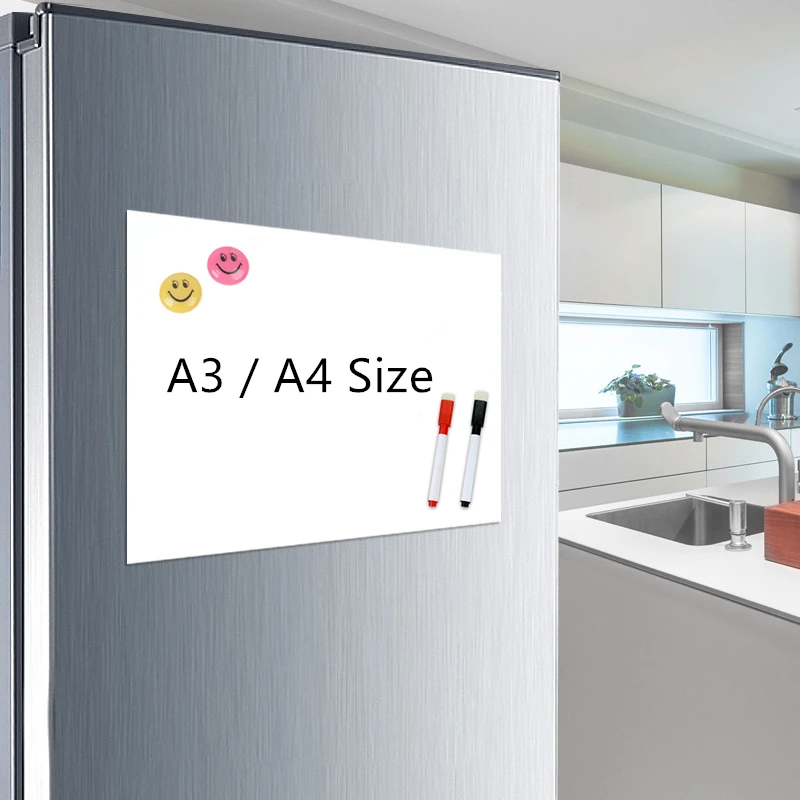 

Magnetic soft whiteboard refrigerator stickers erasable memo message board office teaching practice writing board door stickers