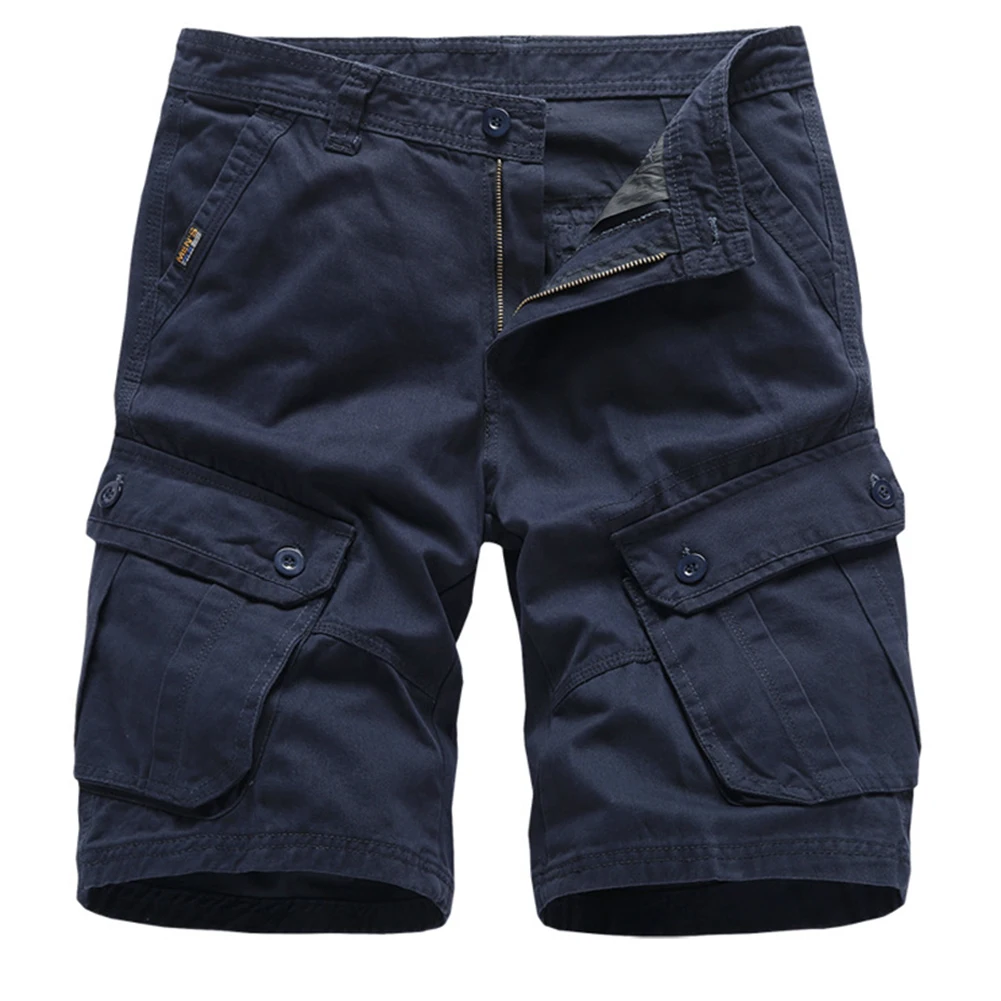 

2021 Summer new Men Cargo Shorts Fashion Beach Shorts Military Casual Short Pants Multi-pocket Loose Bermuda Cargo Overalls Male