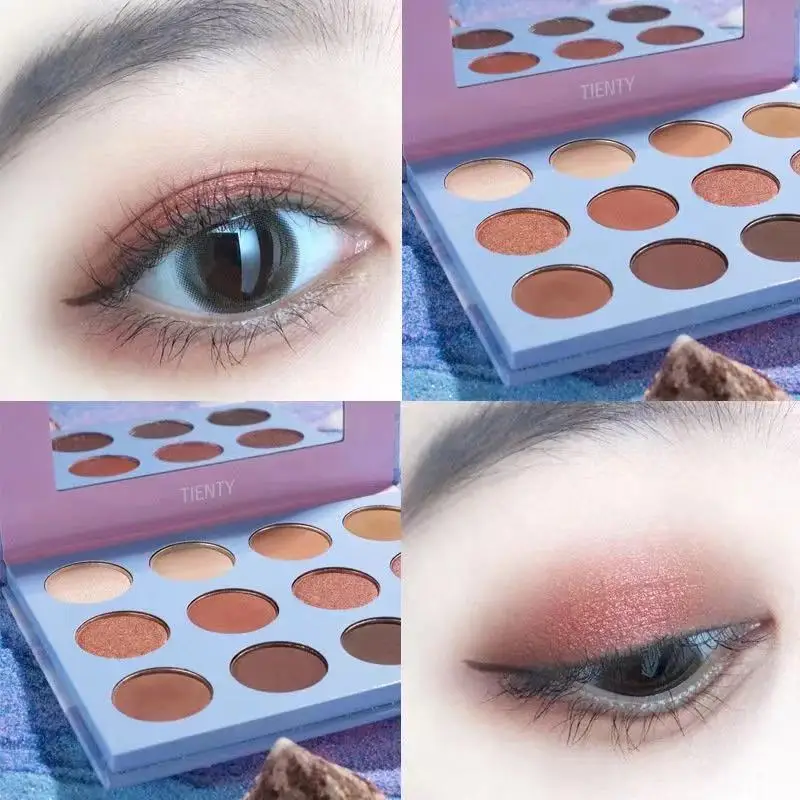 

9 Color Shimmer Matte Glitter Eyeshadow Palette Pigmented Shiny Metallic Diamond Eye Shadow Palette Makeup Palette Cosmetic