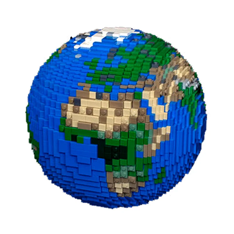 

Globe Block Universe The Earth Blue Water Planet DIY Diamond mini micro Block Building Blocks Bricks Assembly Toys Game