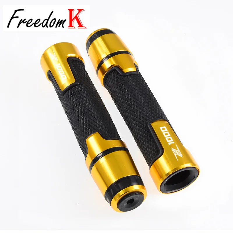 

For KAWASAKI Z1000 z1000 2010-2017 2018 Motorcycle 7/8"22mm Aluminum Rubber Handlebar Grips Ends Handle Caps Hand Bar Plugs