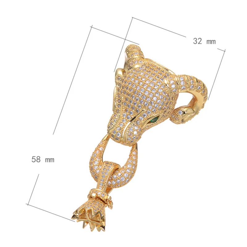 

1pcs Micro Pave Zircon Pendant Animal Head Copper Connector For DIY pearl Beads tassels Necklace Jewelry Making DIY Accessories