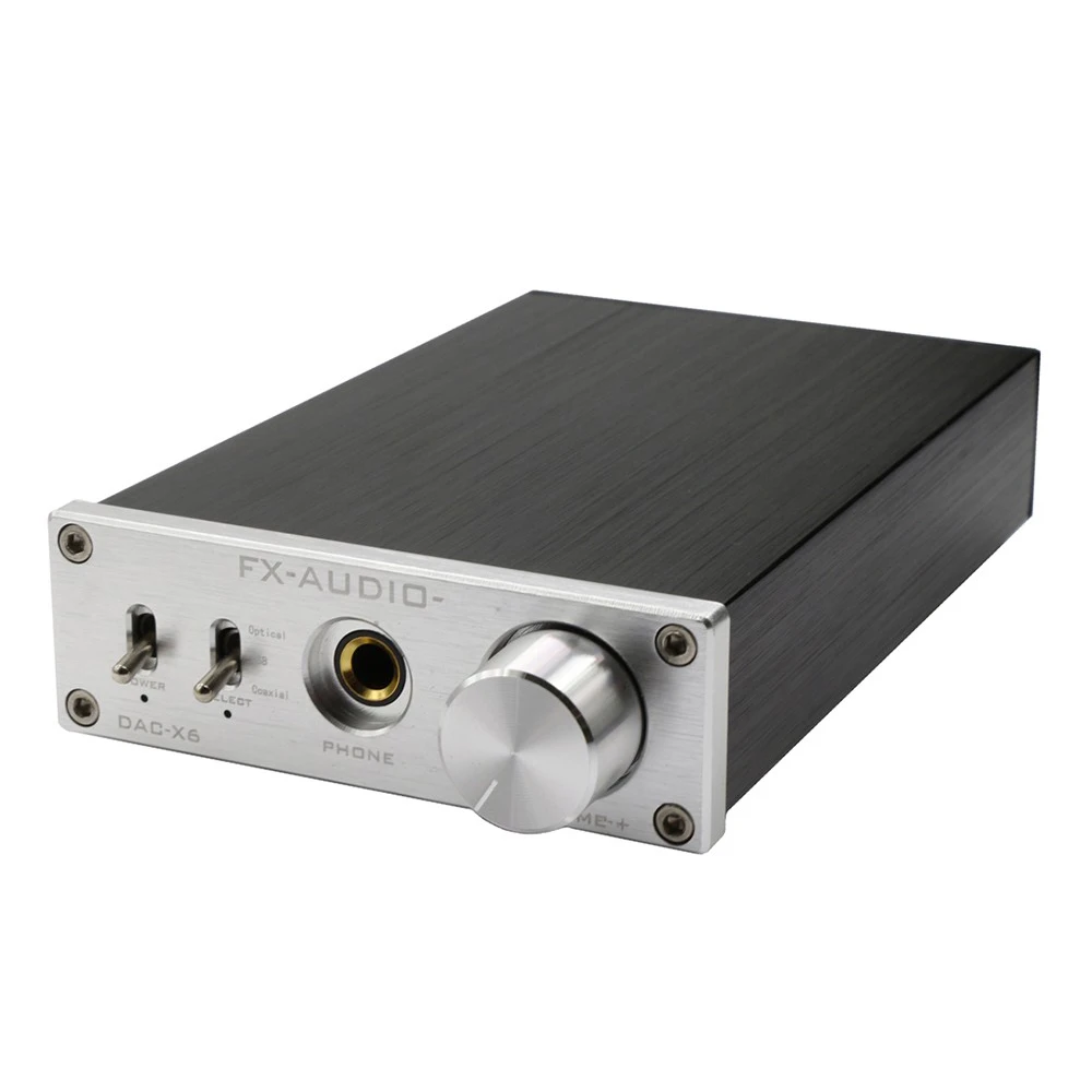 Серебристый Dilvpoetry DAC-X6 pro домашний ЦАП усилитель аудио декодер Портативный USB ЦАП аудио усилитель для наушников оптические усилители HiFi - Цвет: Серебристый