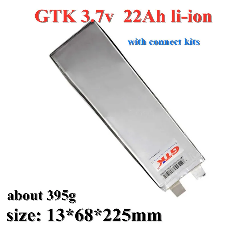 

GTK high capacity 3.7v 22Ah lithium cells 3.7V Li-polymer battery with connect kits for 48v ebike scooter battey pack diy
