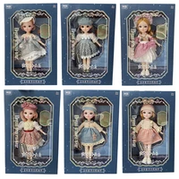 12 inch 31cm bjd doll 23 movable joints 16 makeup dress up 3d eyes for baby girls birthday gift new