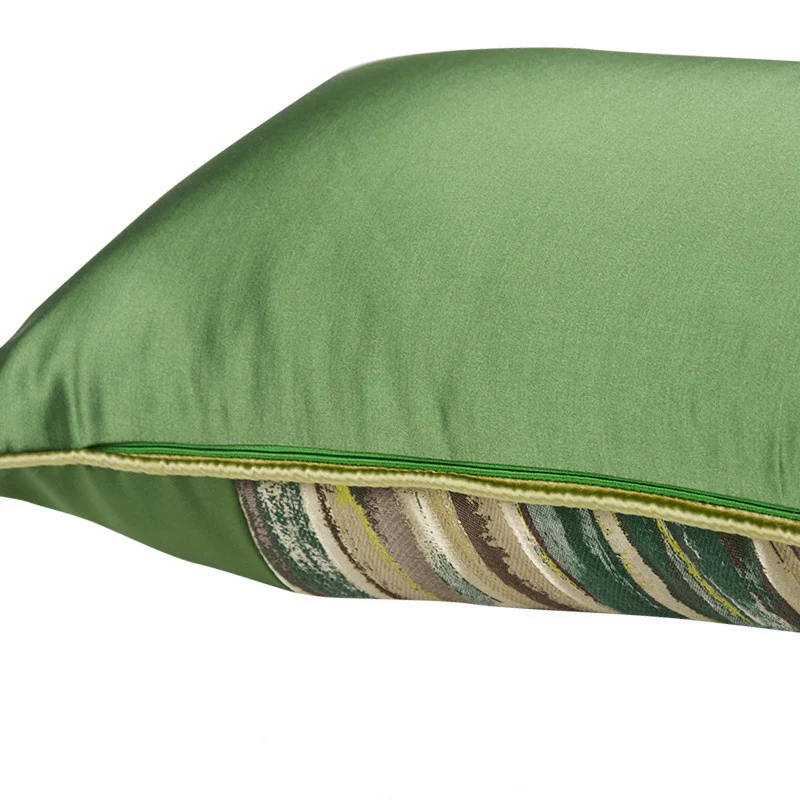 Зеленая наволочка в полоску стиле пэчворк 30x50 Housse De Coussin рождественские украшения