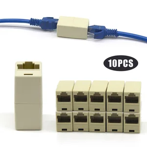 10 шт. новые инструменты для интернета из сплава RJ45 CAT5, переходник, сетевой кабель, соединитель расширителя
