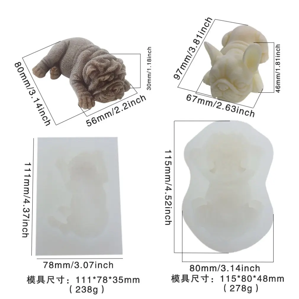 

Baking Mold Chocolate Shar Pei Mousse Silicone Mold 3d Dirty Dog Ice Cream Fondant Decoration Baking Mold