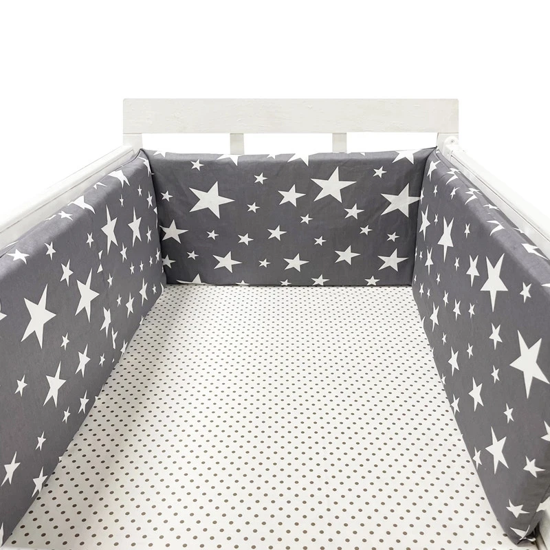 200*30cm Baby Crib Fence Cotton Bed Protection Railing Thicken Bumper One-piece Crib Around Protector Baby Room Decor