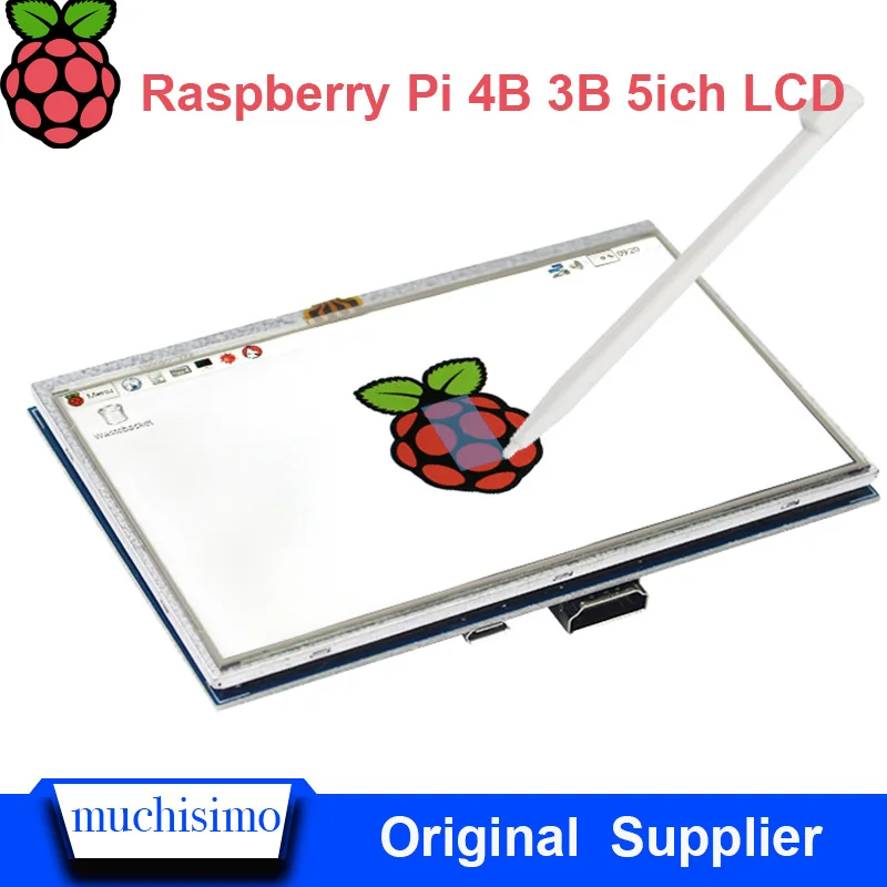 5 дюймовый Raspberry Pi 4 Model B ЖК дисплей сенсорный экран 800 × 480 HDMI TFT монитор + Чехол