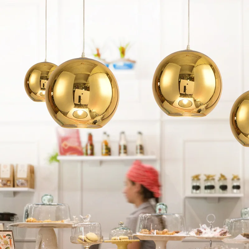 

Modern LED Pendant Lights Loft Living Room Christmas Ball Hanging Lamp Glass Ball Dining Room Clothing Shop Bedroom Pendant Lamp