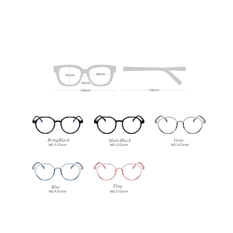 Женские пластиковые круглые очки классические женские оптические в оправе