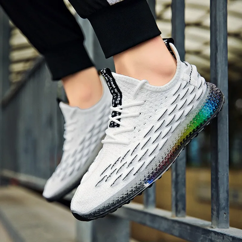 Дышащие мужские туфли из сетчатого материала повседневные кроссовки для бега