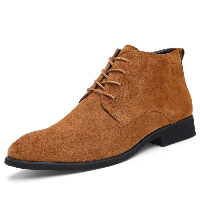 

Men's Shoes Fashionable Pu Leather Lace-Up Martin Boots Handmade Casual Formal Stylish Autumn Chelsea Boots Zapatos De Hombre