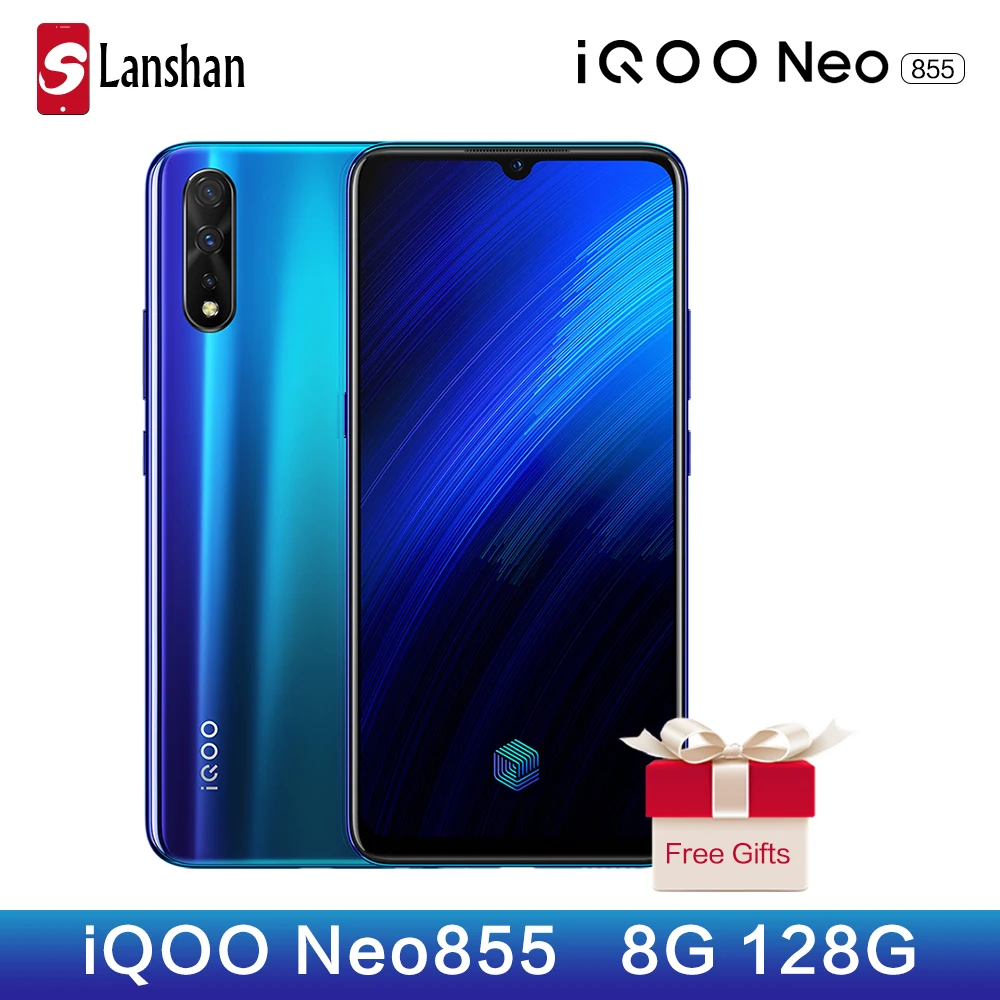 Vivo iQOO Neo 855 мобильный телефон 8 Гб 256 ГБ Snapdragon Восьмиядерный UFS 3 0 33 Вт Dash зарядка 4500
