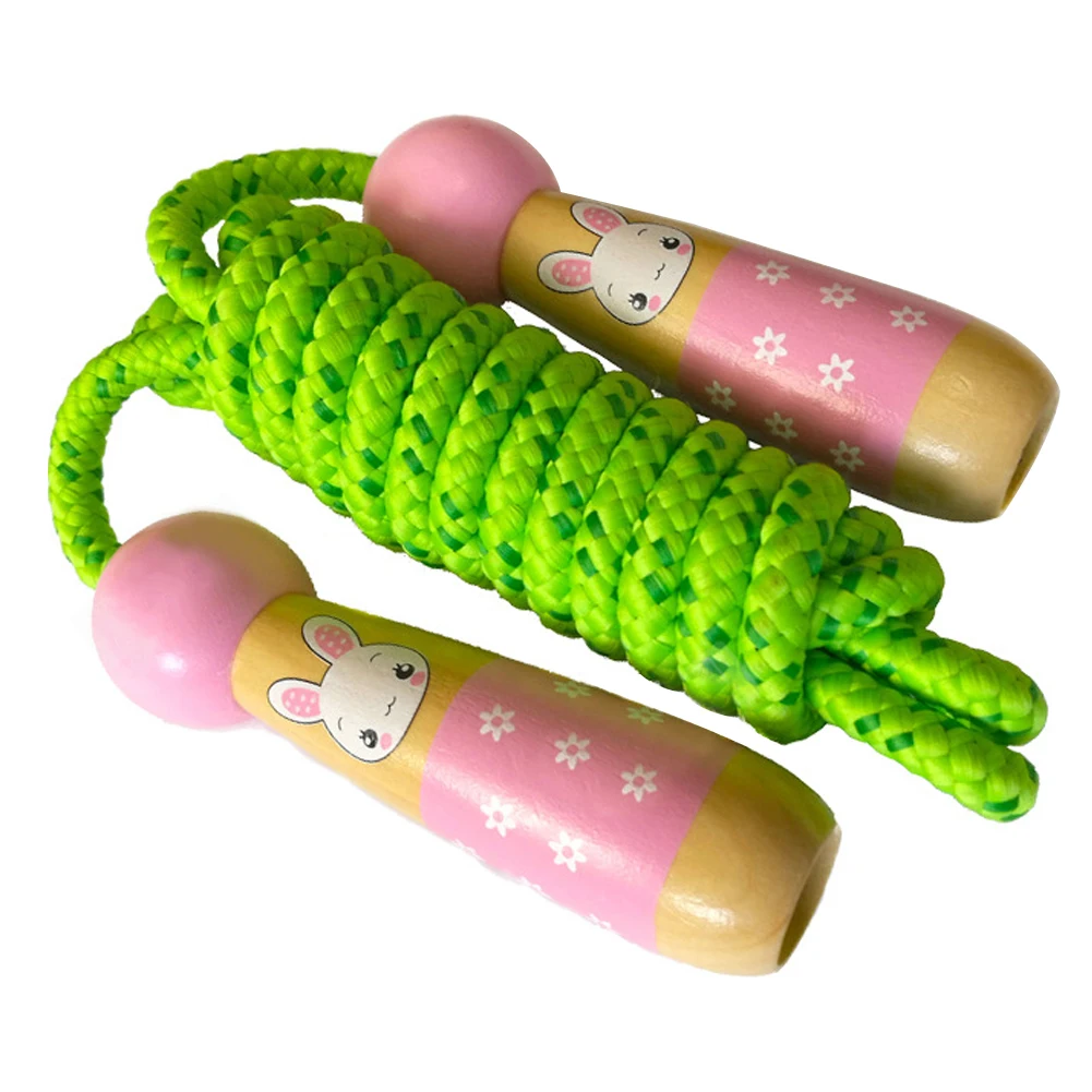 Спортивный Бодибилдинг Фитнес детская скакалка мультфильм деревянные ручки