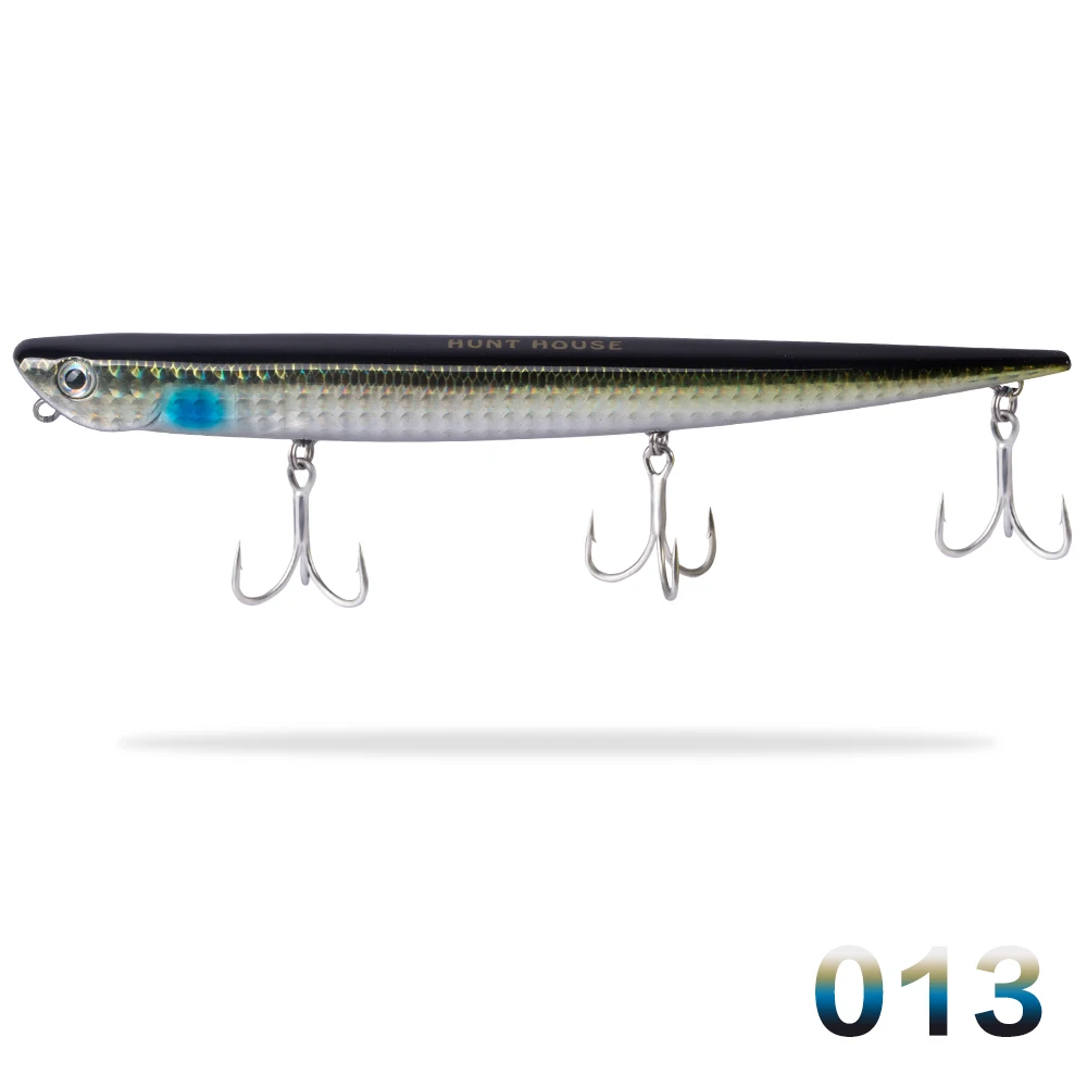 013 Hunthouse Тонущий Карандаш Приманка залив меховая Маниакальная LW507 155/ultimate seabass приманка bluefish приманки - Цвет: 013
