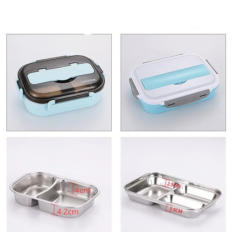 Герметичный изоляционный Ланч бокс из нержавеющей стали для микроволновой печи