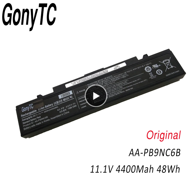 Оригинальный аккумулятор для ноутбука Samsung AA PB9NS6B PB9NC6B R580 R540 R519 R525 R430 R530 RV511 RV411 RV508