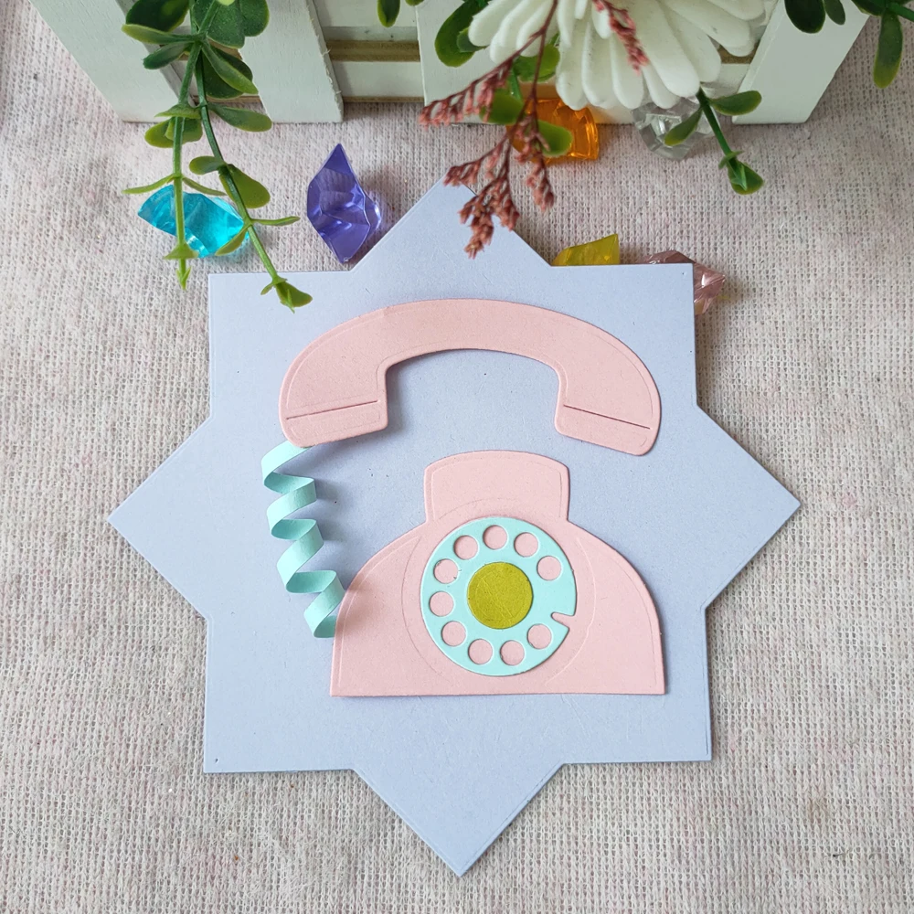 

New Telephone cutting Die mould pattern scrapbook die embossing DIY handicraft paper card photo album metal