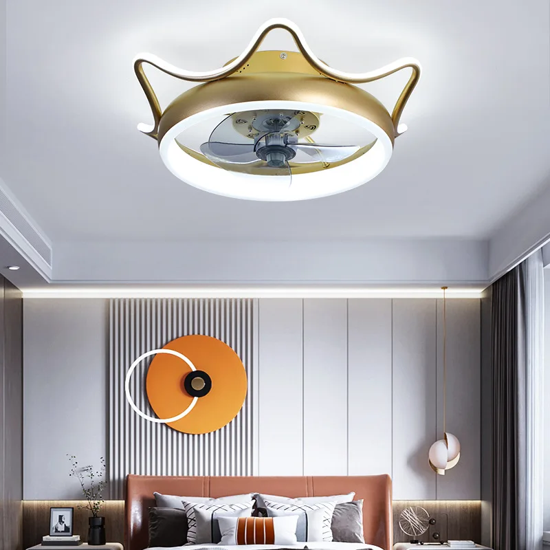 

Retro Large Ceiling Fan Light Shade Metal Home Ceiling Fan Light Remote Control Ventilador Techo Con Luz Indoor Lighting EI50FL