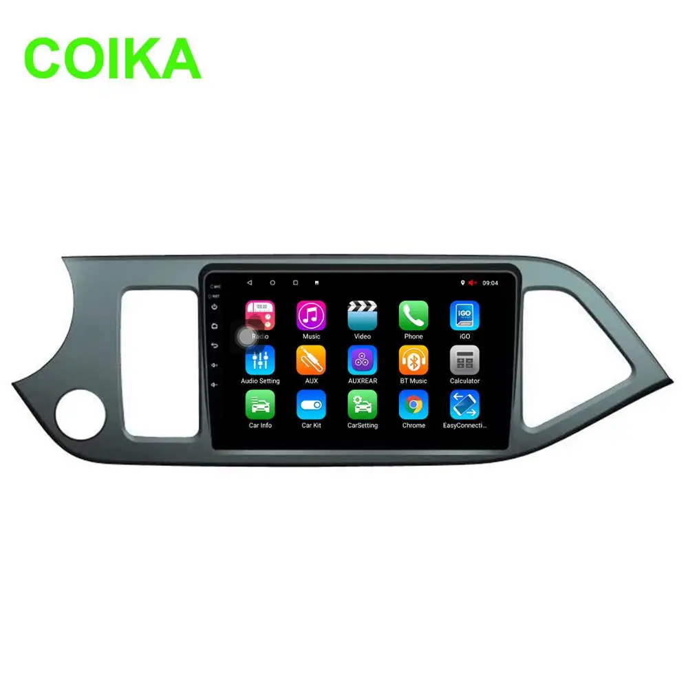 COIKA 9 &quotAndroid 8 0 Система Автомобильный сенсорный экран стерео для Kia Morning 2011 2015 gps