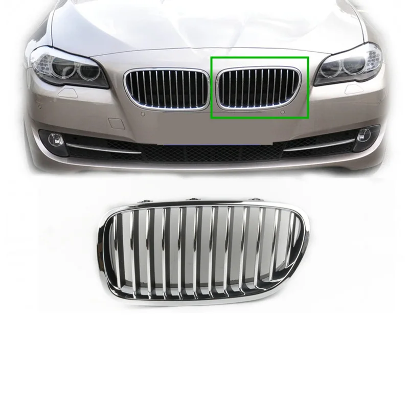 Блестящие хромированные рейки для радиатора почек BMW 5 Series F10/F11 M5 520i 523i 525i 528i 530i 550i