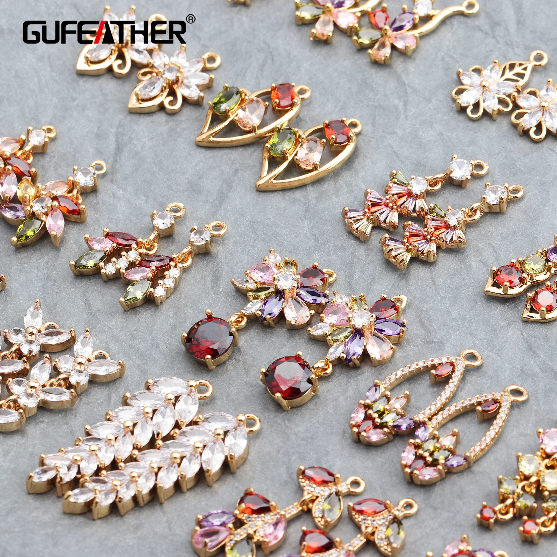 GUFEATHER M593 ювелирные аксессуары 18k позолоченные 0 3 мкм diy циркон кулон Ушная цепочка