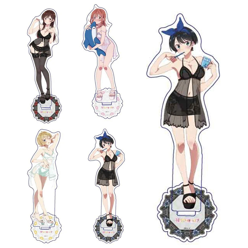 

15cm Anime Rent A Girlfriend Acrylic Stand Mizuhara Chizuru Asami Nanami Swimwear Series Figure Model Plate Desk Decor Fans Gift