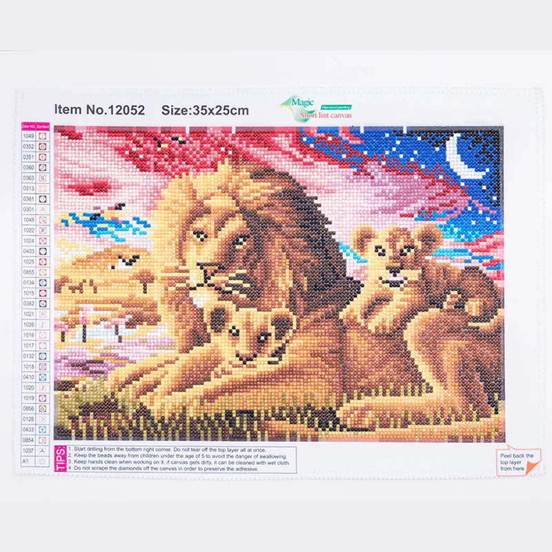 

Алмазная мозаика «Лев и лев» для детей