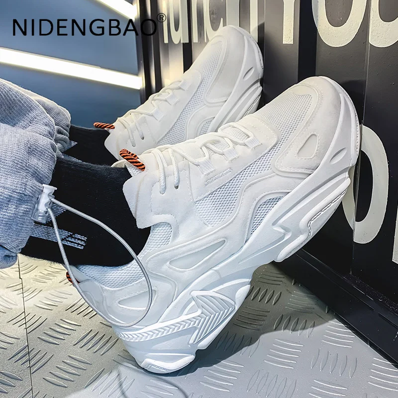 Hot Sale Men Sneakers 2021 Breathable Chunky Shoes Luxury Fashion Male Walking Running Casual Sports Shoes Zapatillas Hombre