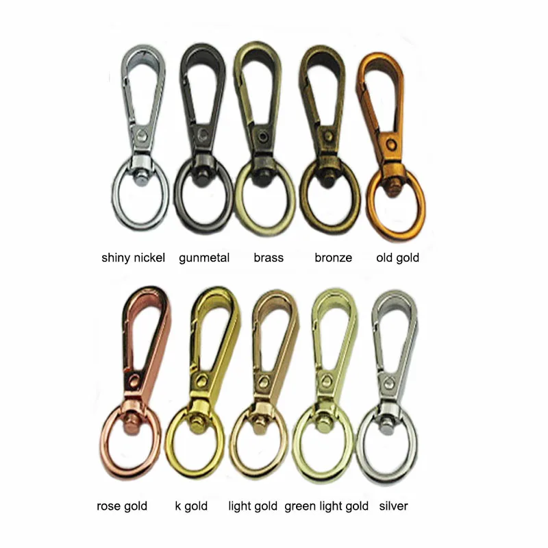 30Pcs 13mm Metal Buckles Lobster Clasp Swivel Trigger Clips 1/2 inch Snap Hook for Bags Strap Leather Craft DIY Accessories