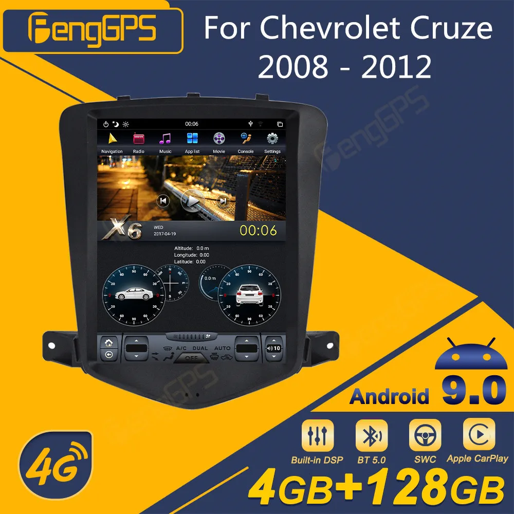 

Автомагнитола для Chevrolet Cruze 2008-2012, Android, экран Tesla, 2Din стереоприемник, Авторадио, мультимедийный плеер, GPS-навигатор