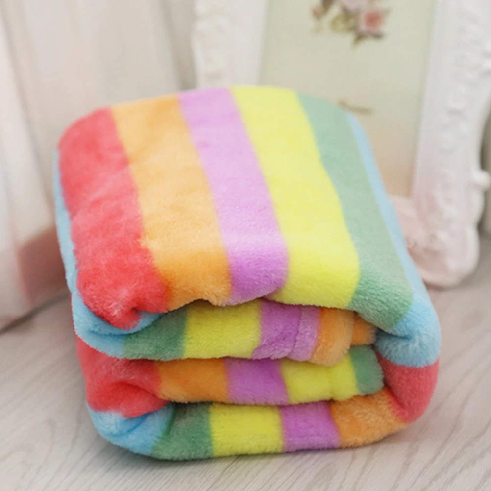 1 шт. одеяло для питомца Фланелевое теплое собаки Радужное покрывало сна мягкое