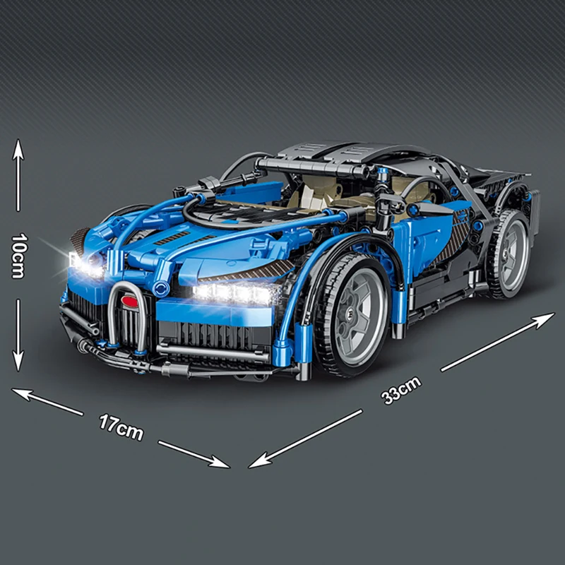 

High-tech 1225pcs Mechanical Bugatties Sports Car Model Building Blocks MOC Technical Racing Vehicle Bricks Toys For Kid Gift