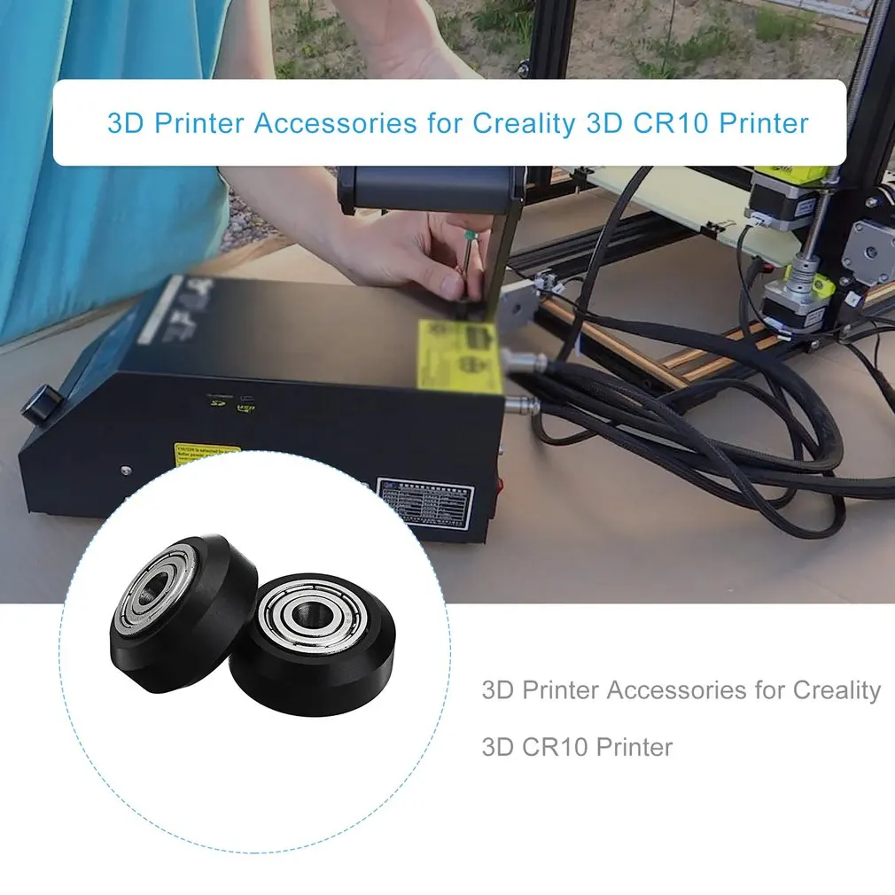 

5Pcs One Pack 3D Printer Part POM Material Big Pulley Wheel with Bearings for V-slot Poom with 625zz Bearings