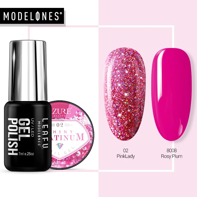 Серия Modelones оранжевый Блестящий Гель-лак долгостойкий лак для ногтей