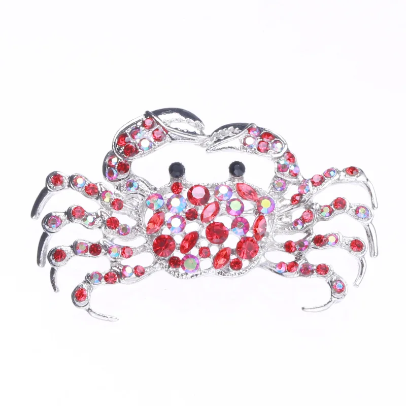

CINDY XIANG Rhinestone Crab Brooches For Women And Men 2-color Cute Sea Animal Party Casual Brooch Pins Jewelry Gifts Friends