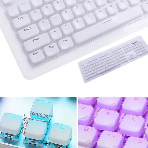 Набор низкопрофильных колпачков для механической клавиатуры с подсветкой cherry MX, Crystal Edge P9YA