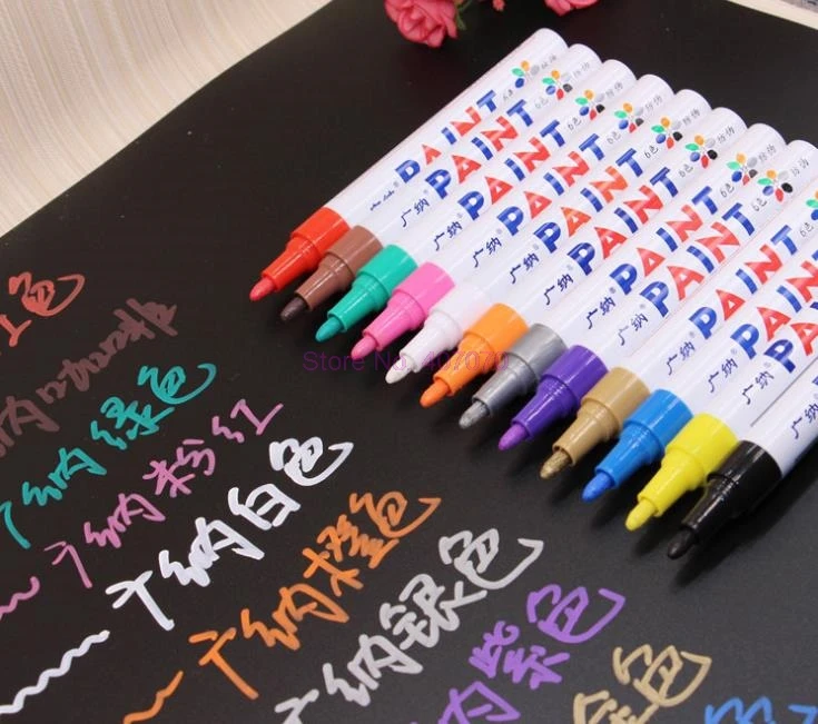 200 шт. универсальные белые автомобильные шины для мотоциклов|Ручки рисования| |