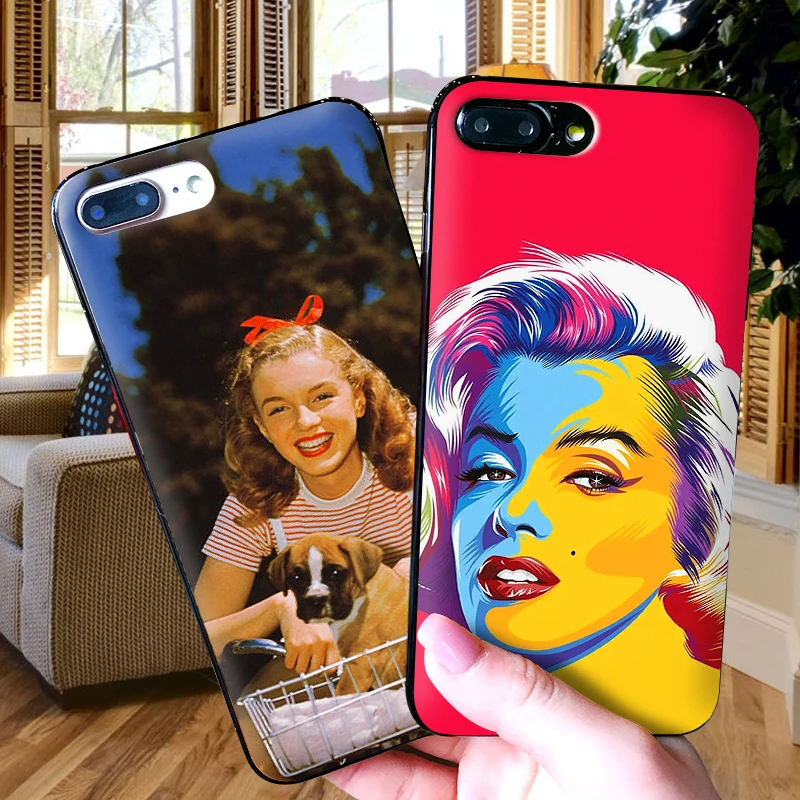 Мэрилин Монро Ретро стиль роскошный черный чехол для samsung Galaxy S7 Edge S8 S9 S10 PLUS NOTE 8 9 M10