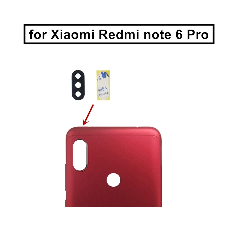 Стеклянный объектив для камеры Xiaomi Redmi note 6 Pro 2 шт. задняя камера стеклянный замена