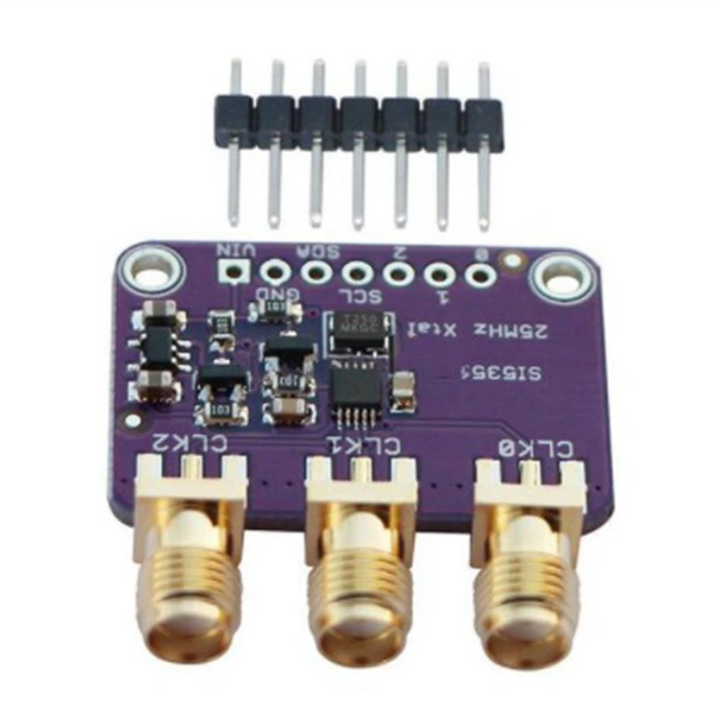 

Hot 10PCS DC3V-5V CJMCU-5351 Si5351A Si5351 I2C Clock Generator Breakout Board Module Signal Generator Clock 8KHz-160MHz