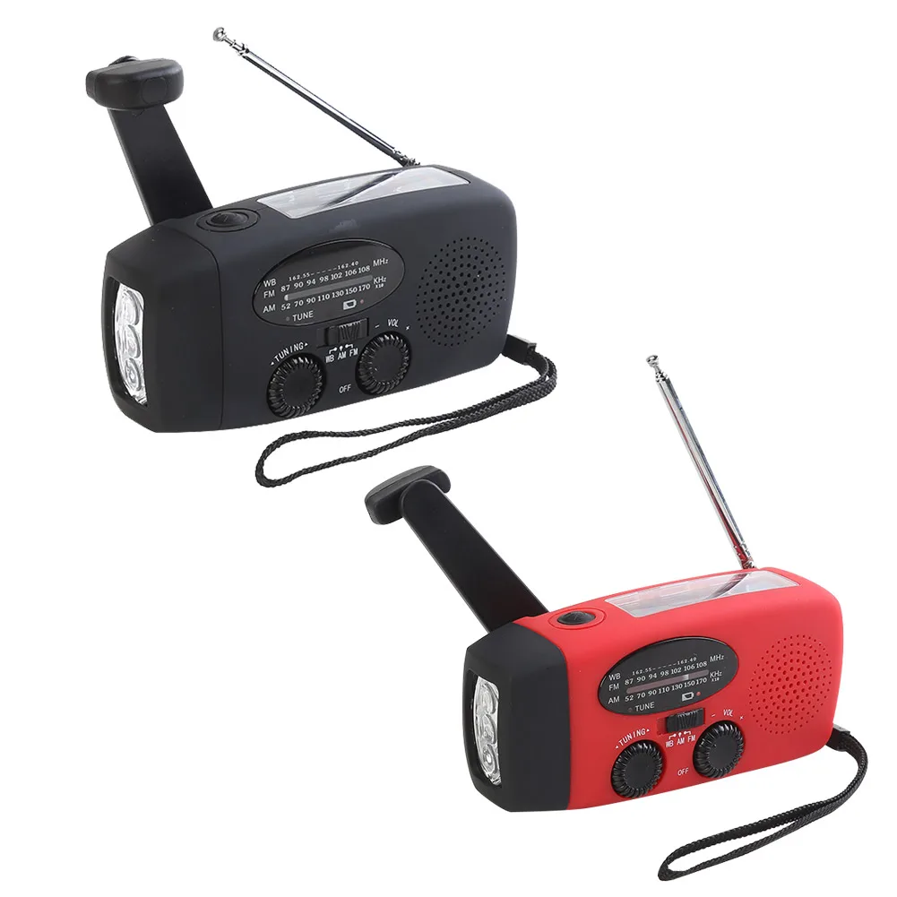 Портативный AM/FM радио на солнечных батареях Зарядка светодиодный ручной