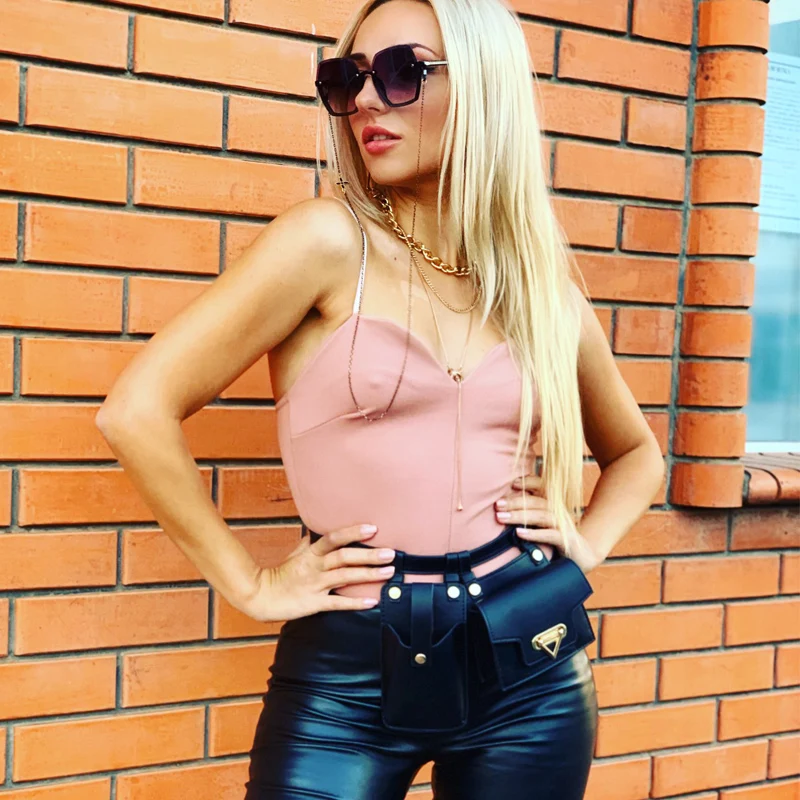 

2PCS Women Waist Bag Luxury Designer Belt Bag Female High Quality Leather Flap Fanny Pack Shoulder Crossbody Chest Bag Hip Purse