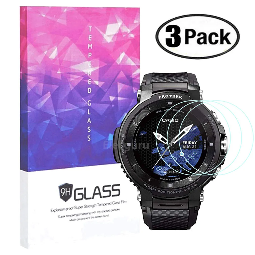 3 шт протектор экрана из закаленного стекла для сенсорного экрана CASIO Pro Trek Смарт-часы для прогулок(модель WSD-F30) против царапин без пузырьков